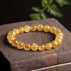 Golden Hair Crystal Bracelet Blonde Crystal Wealthy Beads Bracelet