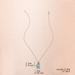 Butterfly Rhinestone Pendant Necklace Decorative Accessories Gift