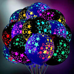 10pcs Fluorescent Balloons 30 48 Cm 2 8g Transparent