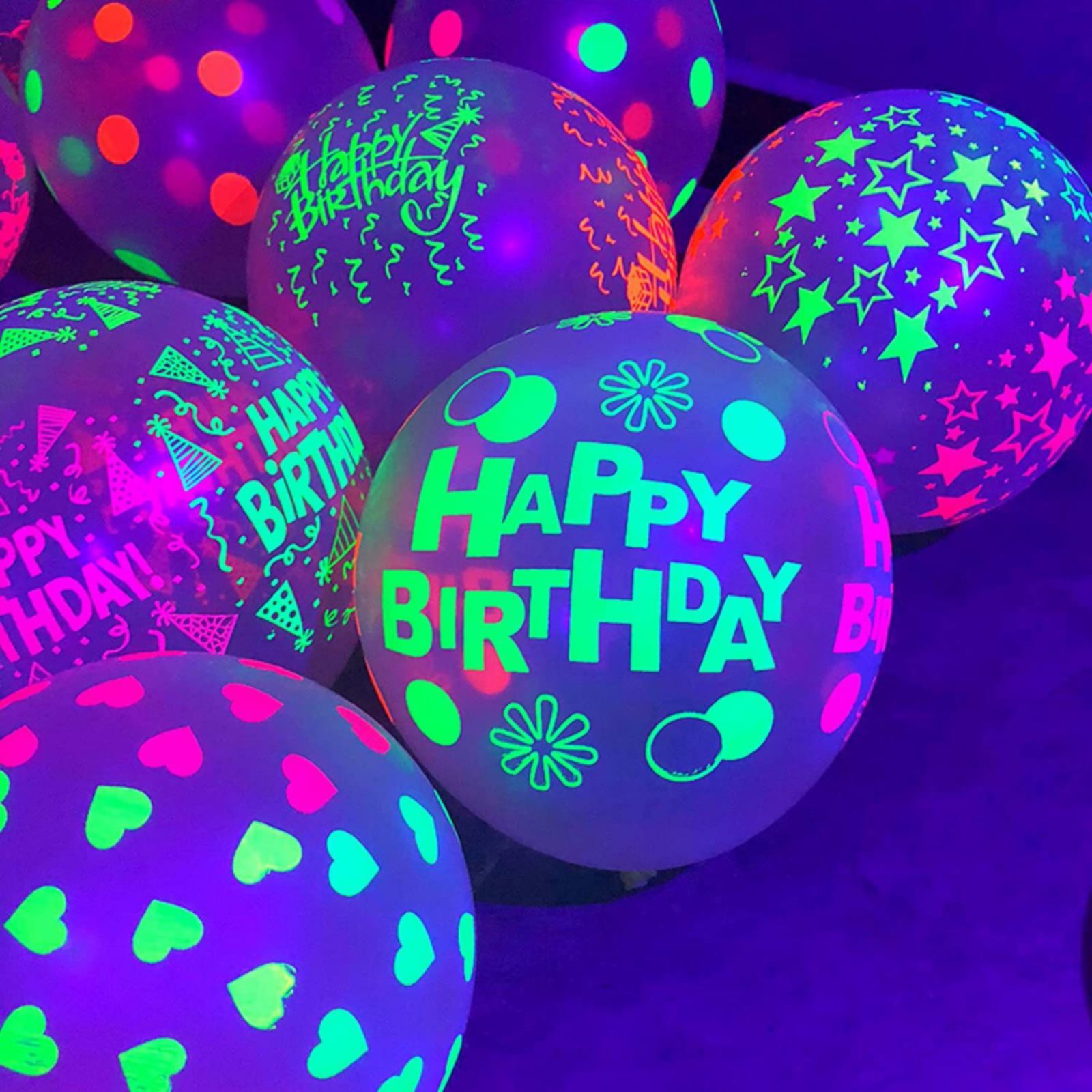 10pcs Fluorescent Balloons 30 48 Cm 2 8g Transparent