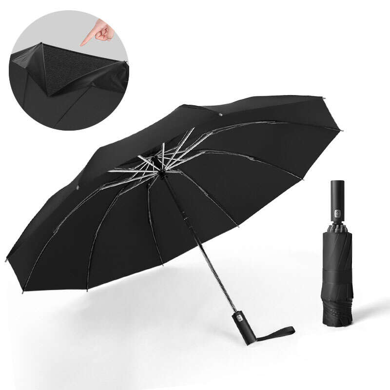 10 Bones Reverse Double Layer Umbrella Automatic Sunscreen Aluminum Alloy Holder