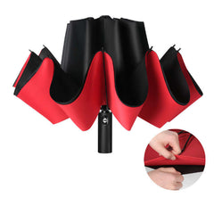 10 Bones Reverse Double Layer Umbrella Automatic Sunscreen Aluminum Alloy Holder
