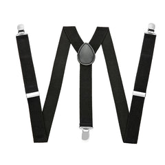 Men's Solid Color Adjustable Y Back Elastic Braces