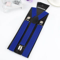 Men's Solid Color Adjustable Y Back Elastic Braces