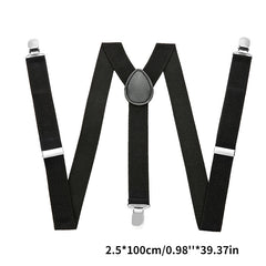 Men's Solid Color Adjustable Y Back Elastic Braces