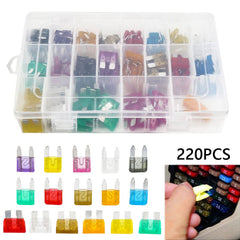 220pc Car Fuse Kit Durable Automotive Fuse Replacement Accessories