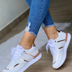 Women's Lace Up Running Shoes with Thick Sole