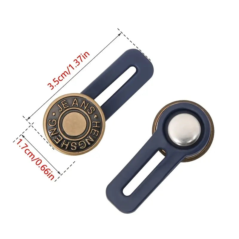 2pcs Adjustable Pants Extender Button Clothing DIY Retractable Button