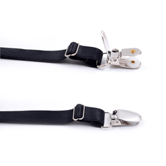 Men's Shirt Stays Adjustable Elastic Shirt Garters with Non-slip Locking Clamps
