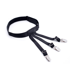Men's Shirt Stays Adjustable Elastic Shirt Garters with Non-slip Locking Clamps