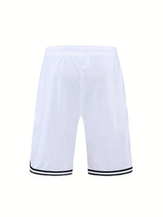 Leaf Pattern Print Comfy Shorts Men Casual Elastic Waist Drawstring Shorts