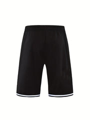 Leaf Pattern Print Comfy Shorts Men Casual Elastic Waist Drawstring Shorts