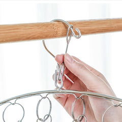 8-Clip Stainless Steel Sock Rack Clothes Drying Rack