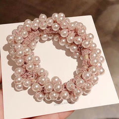 Faux Pearl Style Hair Scrunchie Hairband Elasticated Hairband