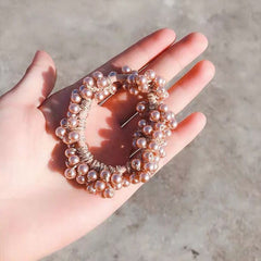Faux Pearl Style Hair Scrunchie Hairband Elasticated Hairband
