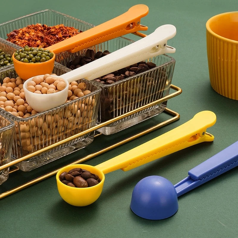 2 In 1 Coffee Spoon Sealing Clip Creative Measuring Scoop