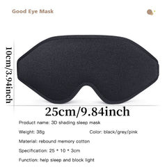 3D Sleep Mask with Memory Foam for Restful Sleep