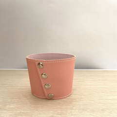 Insulated Non-Slip PU Leather Cup Cover - Reusable & Detachable