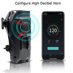 USB Rechargeable Bike Headlight with Phone Holder Horn Waterproof 4000mAH