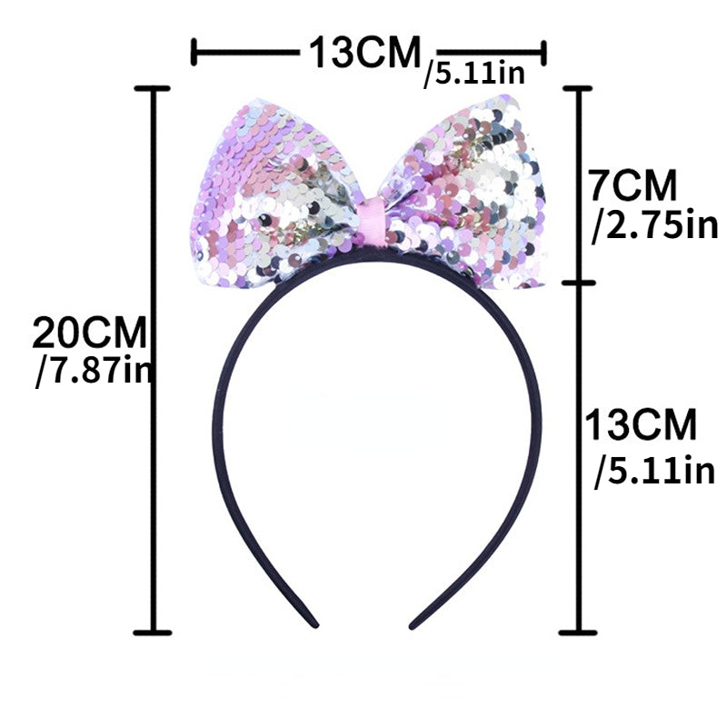 Sequin Bow Headband for Summer Holiday Party