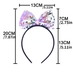 Sequin Bow Headband for Summer Holiday Party