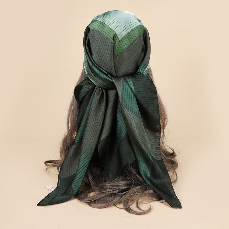 Graphic Bandana Casual Silk Neckerchief Scarf Head Wrap Bag Handle Charm