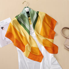 Graphic Bandana Casual Silk Neckerchief Scarf Head Wrap Bag Handle Charm