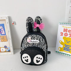 Rabbit Pattern Backpack With Long Ears Lightweight Small Travel Backpack