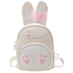 Rabbit Pattern Backpack With Long Ears Lightweight Small Travel Backpack