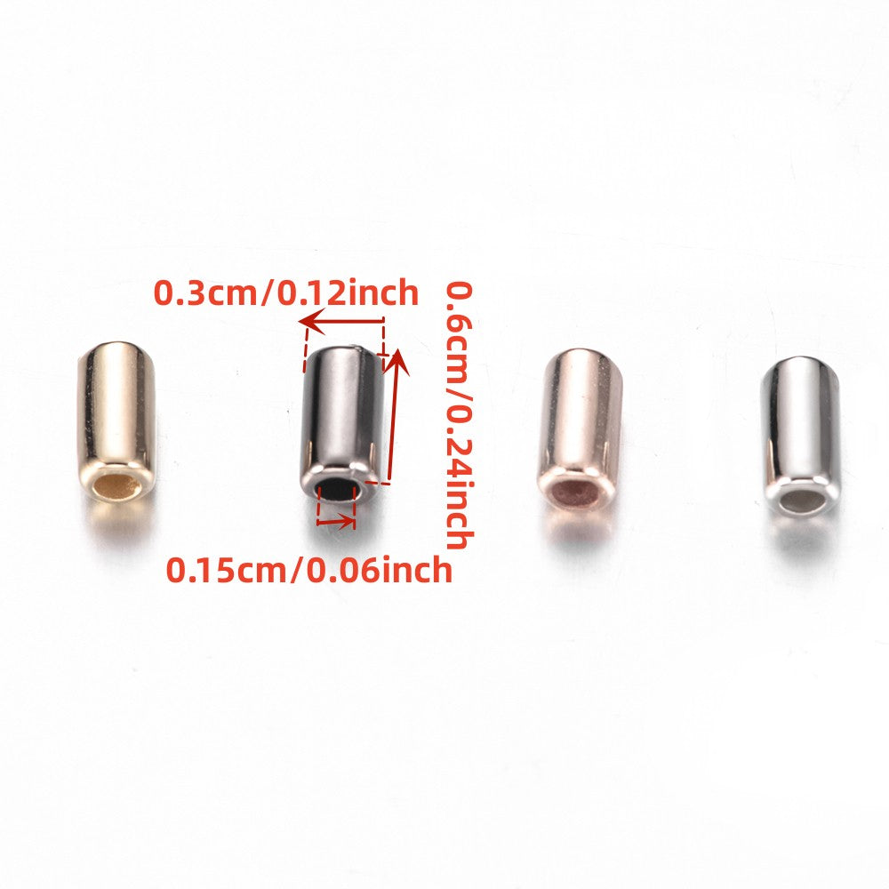100pcs Multicolor Cylinder Tube Beads for Jewelry Making