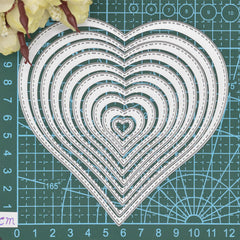 10pcs Heart Frame Metal Die Cutting Dies Set for Scrapbooking & Card Making