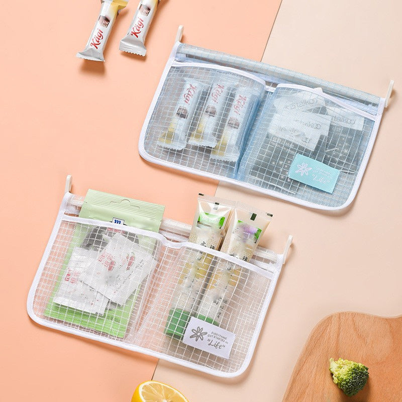 Refrigerator Door Organizer Fridge Hanging Mesh Bag Household Storage Bag
