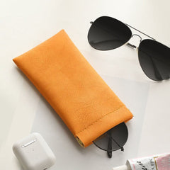 High PU Leather Glasses Case With Belt Waterproof Soft Eyeglass Case