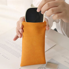 High PU Leather Glasses Case With Belt Waterproof Soft Eyeglass Case