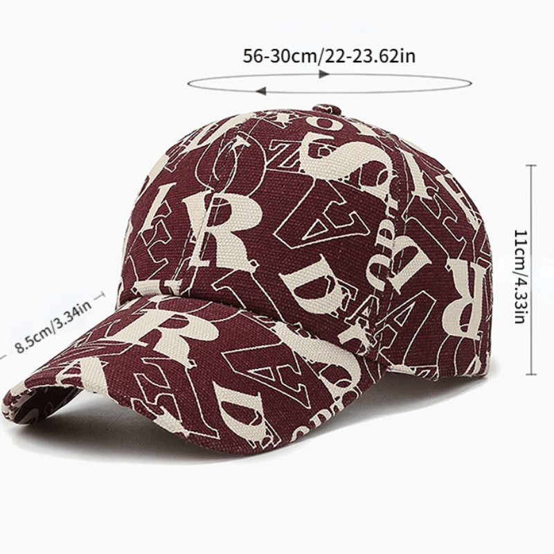 Embroidered Alphabet Baseball Cap Street Sunblock Hat