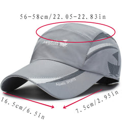 Quick Dry Breathable Sun Hat Unisex Summer Baseball Cap