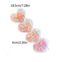 Colorful Hair Ties & Hair Clips Set in Heart Box - Girls Hair Accessories Gift