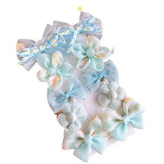 10pcs Sweet Bow Flower Hair Clips, Holiday Gift for Girls