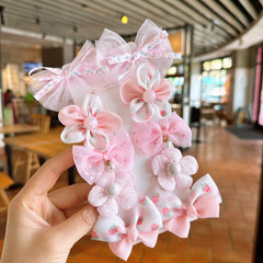 10pcs Sweet Bow Flower Hair Clips, Holiday Gift for Girls