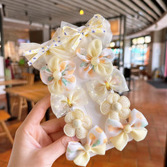 10pcs Sweet Bow Flower Hair Clips, Holiday Gift for Girls