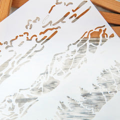 Clouds Mountains Forests Stencils Painting Scrapbook Coloring