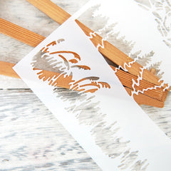 Clouds Mountains Forests Stencils Painting Scrapbook Coloring