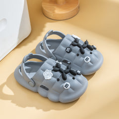 Boys Cartoon Charms Slip On Clogs Breathable Slippers