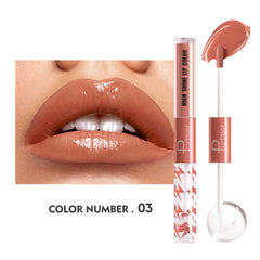 Double Headed Lip Glaze Matte Dewy Finish Liquid Lipstick