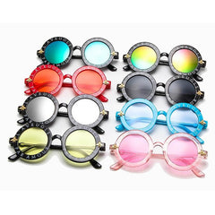 Vintage Round Sunglasses UV400 Protection for Kids Holiday Party