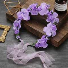 Flower Headband Wreath Headdress Wedding Bridal Hair Accessories