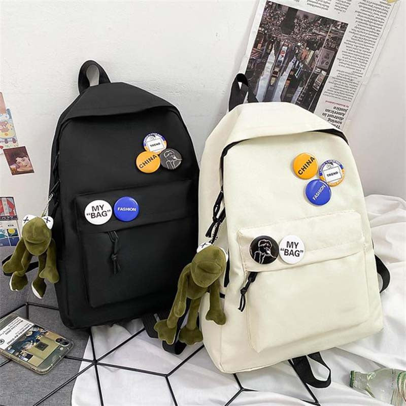 Campus Style High School Girls Backpack Travel Bag - Women and Men Schoolbag