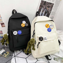 Campus Style High School Girls Backpack Travel Bag - Women and Men Schoolbag