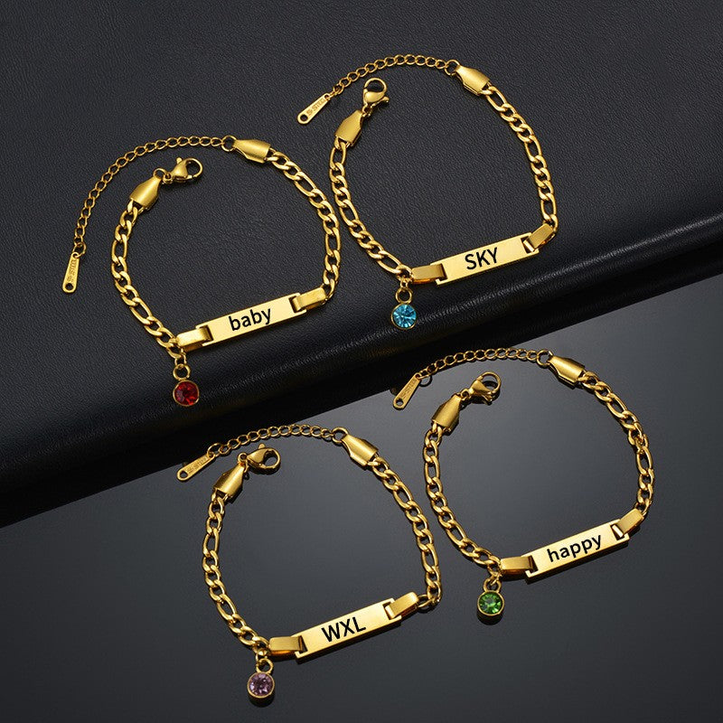 DIY Name Titanium Bracelet for Girls