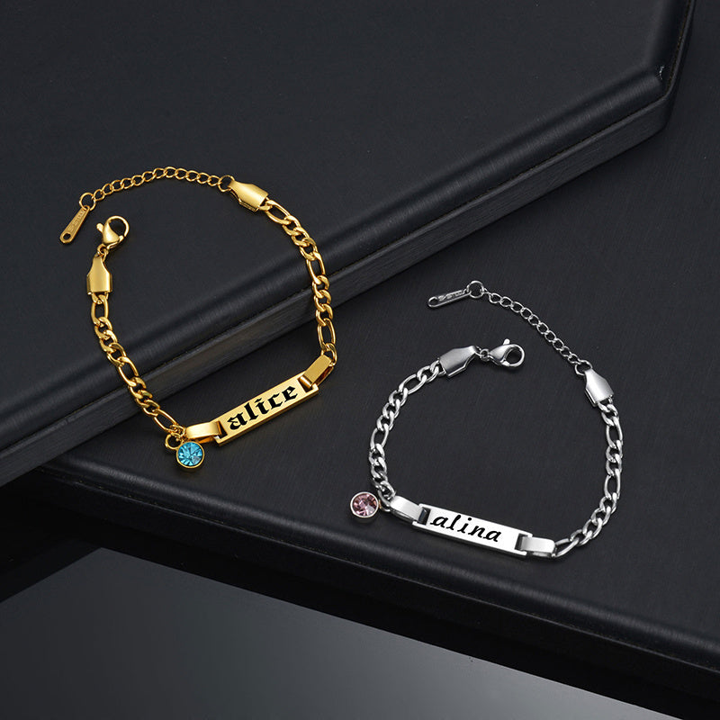 DIY Name Titanium Bracelet for Girls